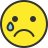 Sad reaction icon